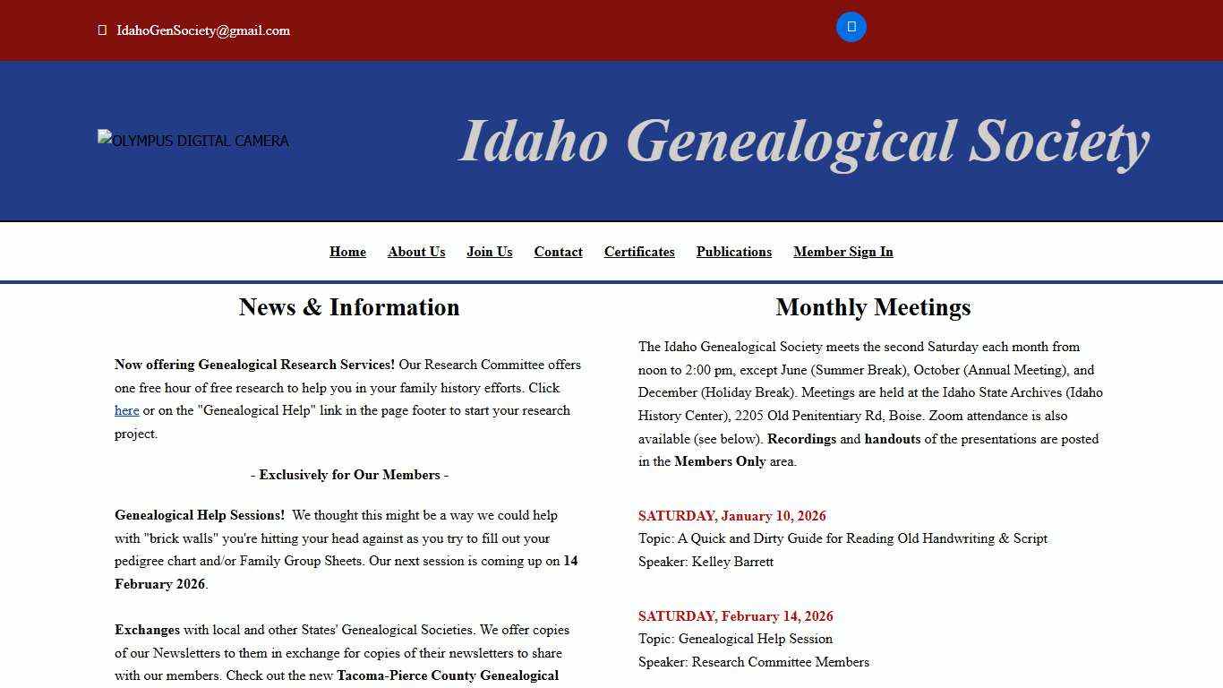 Idaho Genealogical Society – Idaho Genealogical Society News, Information, and Documents
