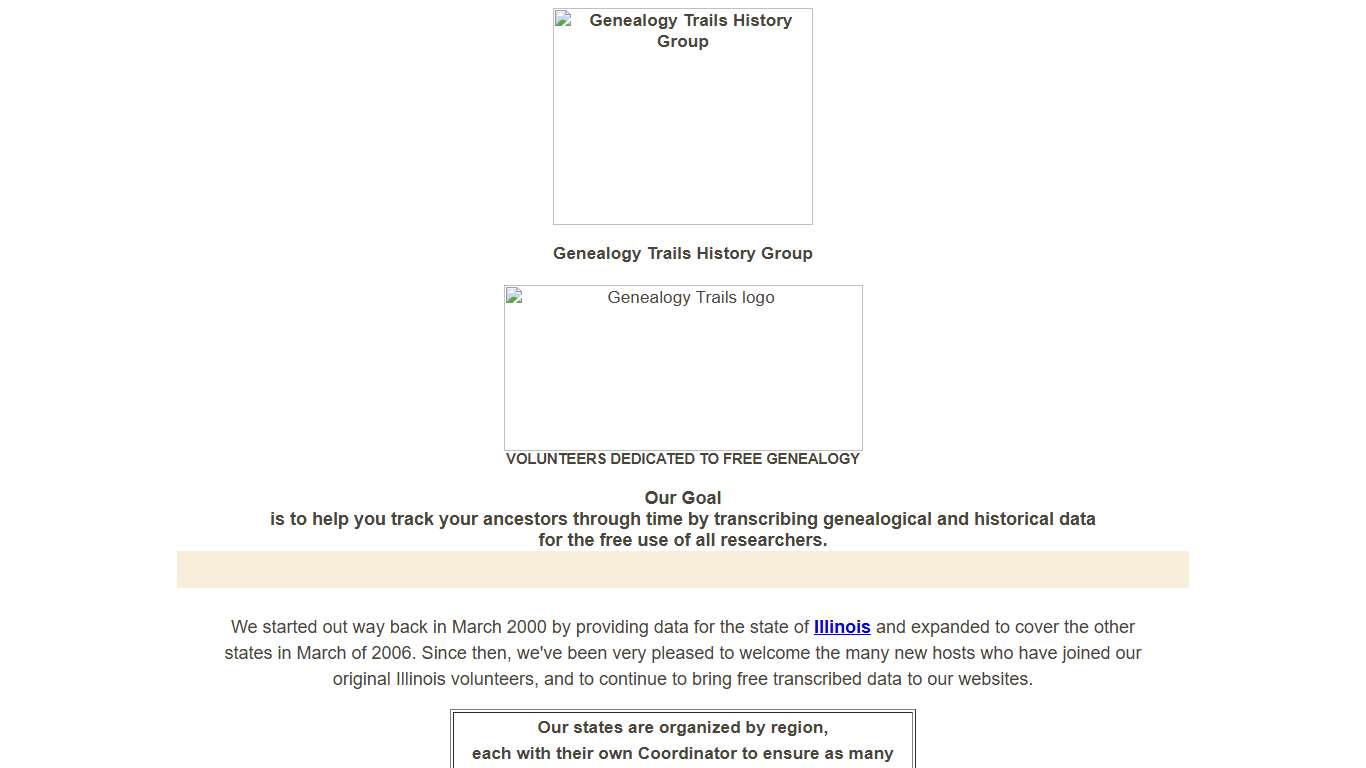 Start your free family research at Genealogy Trails
