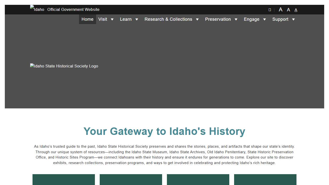 Welcome to Idaho State Historical Society