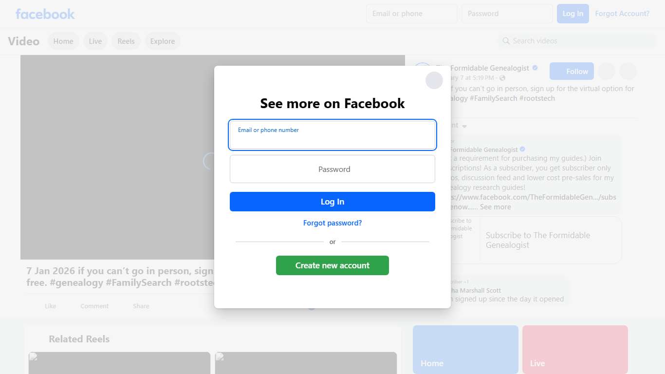 7 Jan 2026 if you can’t go in person, sign up for the virtual option for free. #genealogy #FamilySearch #rootstech The Formidable Genealogist Facebook