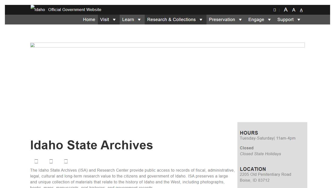 Idaho State Archives - Idaho State Historical Society